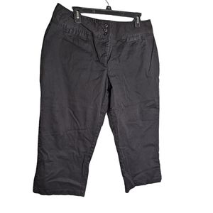 Cato Size‎ 16 Black Pedal Pushers Capri Pants (M256)